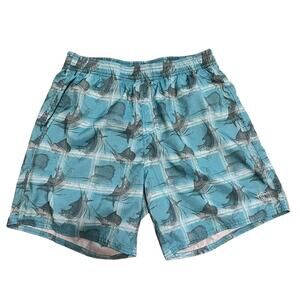 Guy Harvey Men’s Swordfish Swim Trunks Shorts Blue Size M